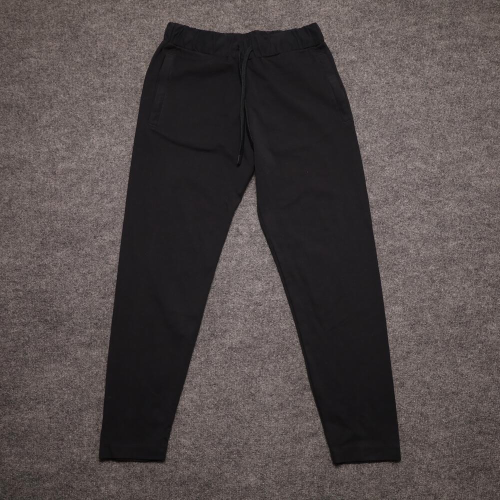 COS Sweatpants Mens Small Black Jersey Slim Tapered Joggers Drawstring Waist